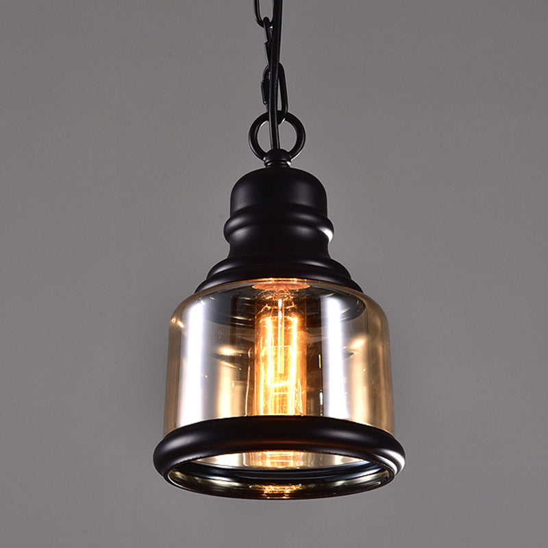 Minimalist Black Shaded Pendant Light: Stylish Glass Ceiling Fixture