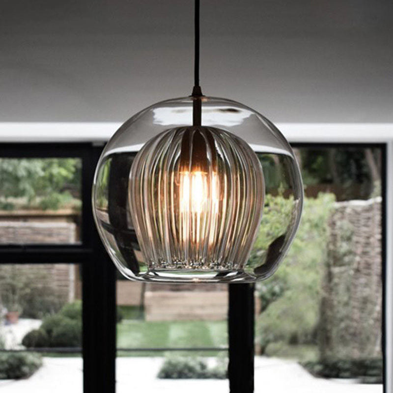 Gold Glass Pendant Light For Contemporary Dining Room Ceiling