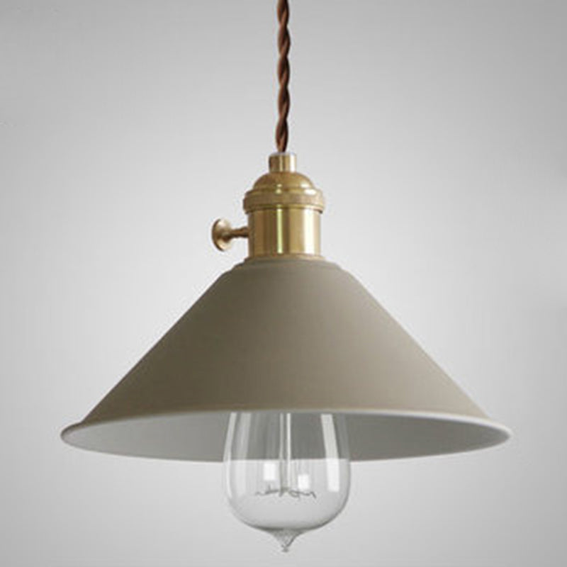 Tapered Metal Pendant Lamp For Modern Dining Room Lighting Khaki