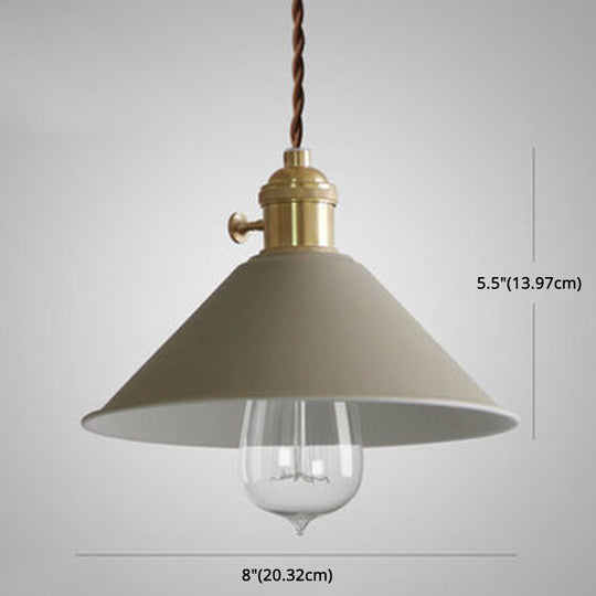 Tapered Metal Pendant Lamp For Modern Dining Room Lighting