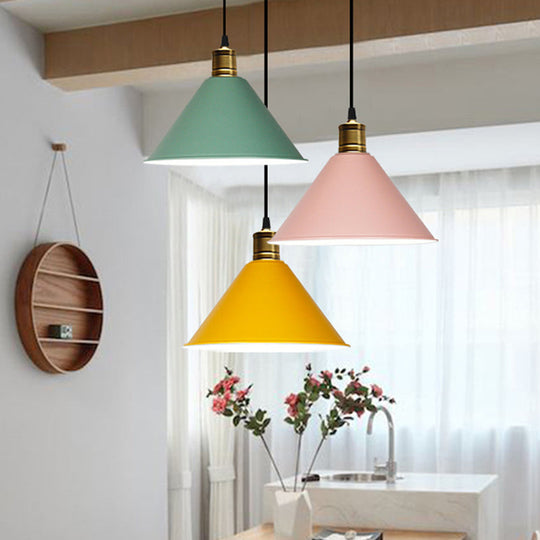 Nordic Conical Pendant Lamp - Stylish Metal Restaurant Down Lighting