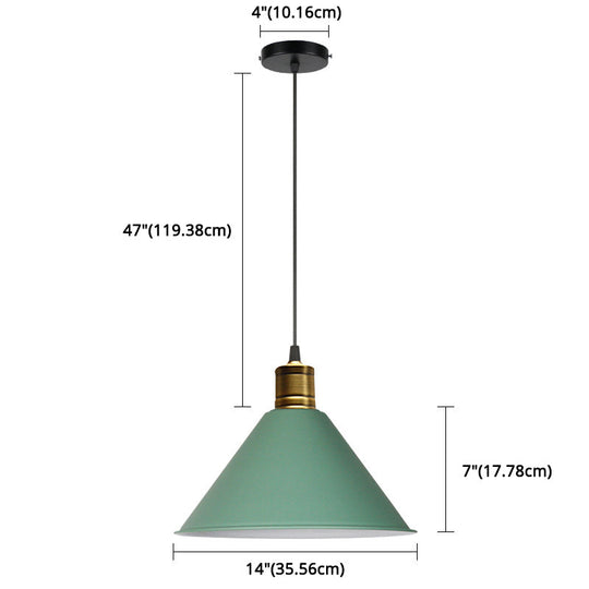 Nordic Conical Pendant Lamp - Stylish Metal Restaurant Down Lighting