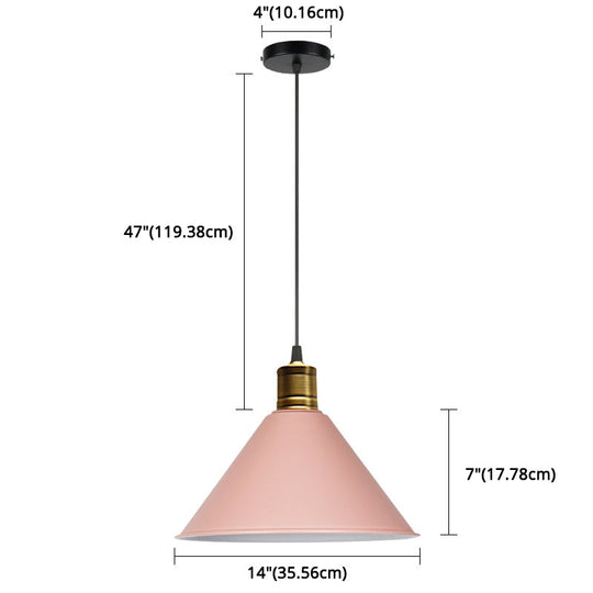 Nordic Conical Pendant Lamp - Stylish Metal Restaurant Down Lighting