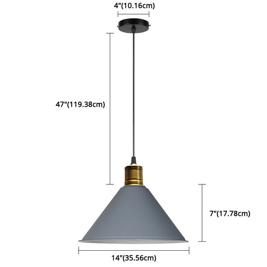 Nordic Conical Pendant Lamp - Stylish Metal Restaurant Down Lighting