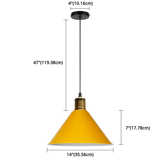 Nordic Conical Pendant Lamp - Stylish Metal Restaurant Down Lighting