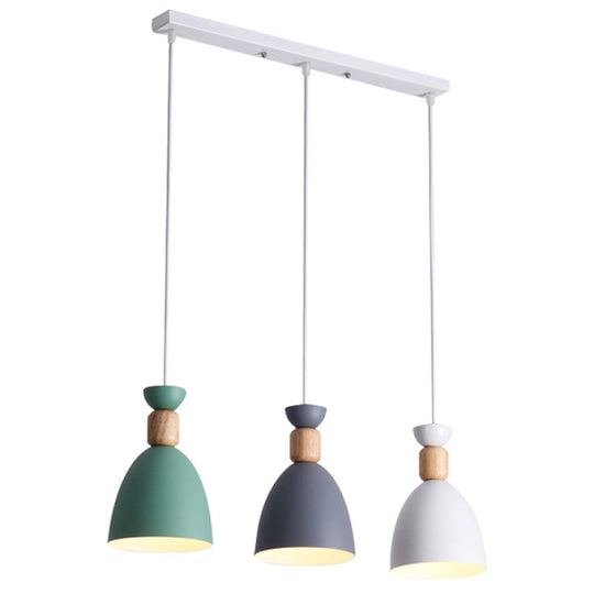 Sleek Hanging Ceiling Pendant Light With Tapered Metal Shade - Perfect For Dining Rooms White /