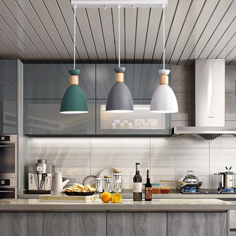 Sleek Hanging Ceiling Pendant Light With Tapered Metal Shade - Perfect For Dining Rooms