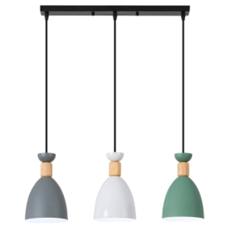 Sleek Hanging Ceiling Pendant Light With Tapered Metal Shade - Perfect For Dining Rooms