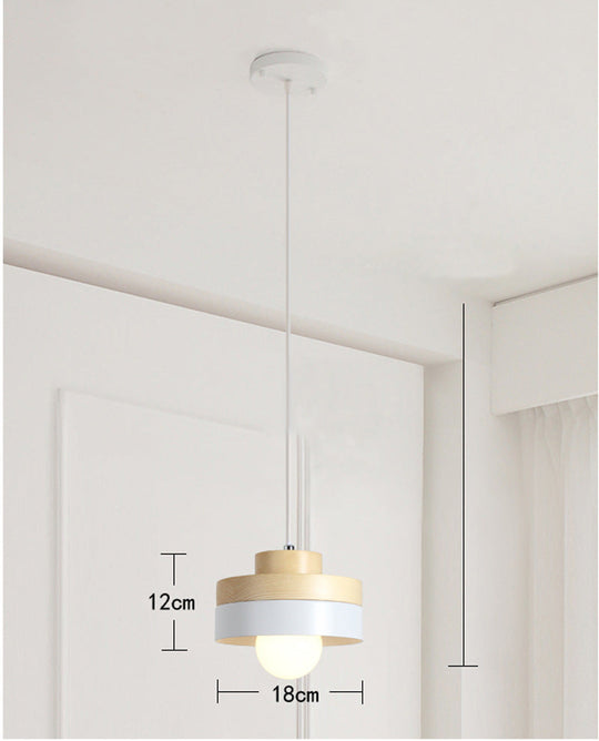 Contemporary Wood Shade Pendant Light Fixture For Dining Room Ceiling