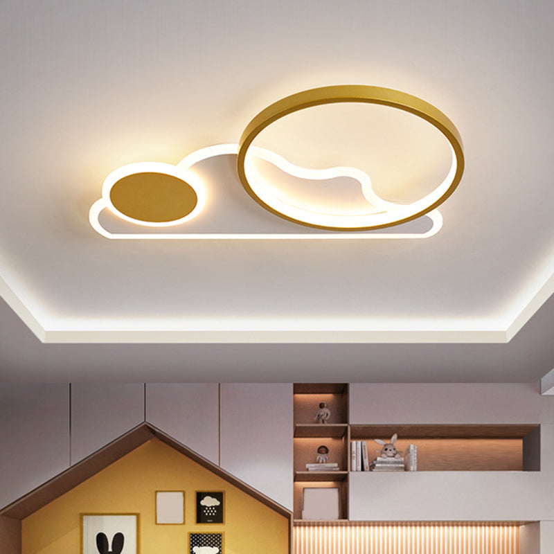 Simplicity Led Flush Ceiling Light For Bedroom And Living Room - Cloud Circle Design