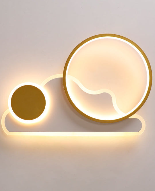 Simplicity Led Flush Ceiling Light For Bedroom And Living Room - Cloud Circle Design