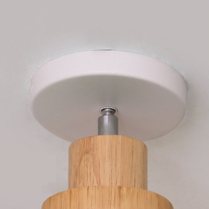 Modern Tapered Ceiling Flush Mount Light - Stylish Metal Close To Lighting Fixture