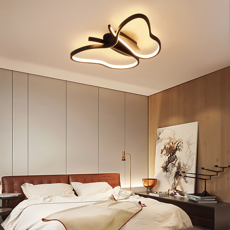 Modern Led Butterfly Ceiling Light Fixture - Close-To-Ceiling Metal Lighting