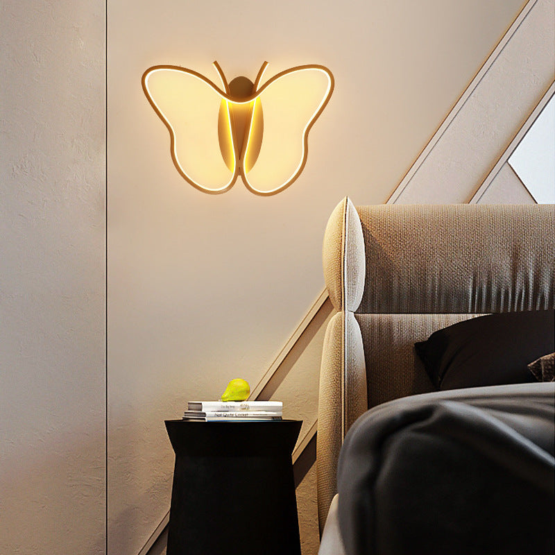 Modern Led Butterfly Ceiling Light Fixture - Close-To-Ceiling Metal Lighting