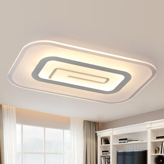 Ultra Thin Flush Mount LED Ceiling Light, Available in Warm/White - 23.5"/35.5" W