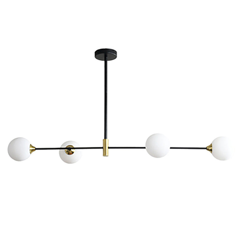 Black Metal Island Pendant Lighting With Modern Minimalist Design For Dining Table