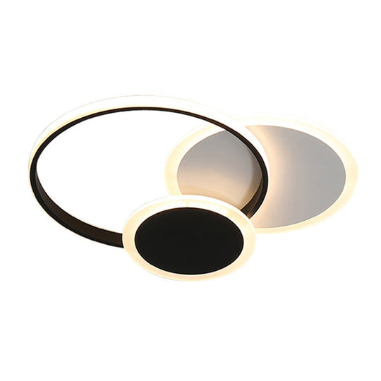 Modern Acrylic Circle Flush Mount Ceiling Light For Bedroom