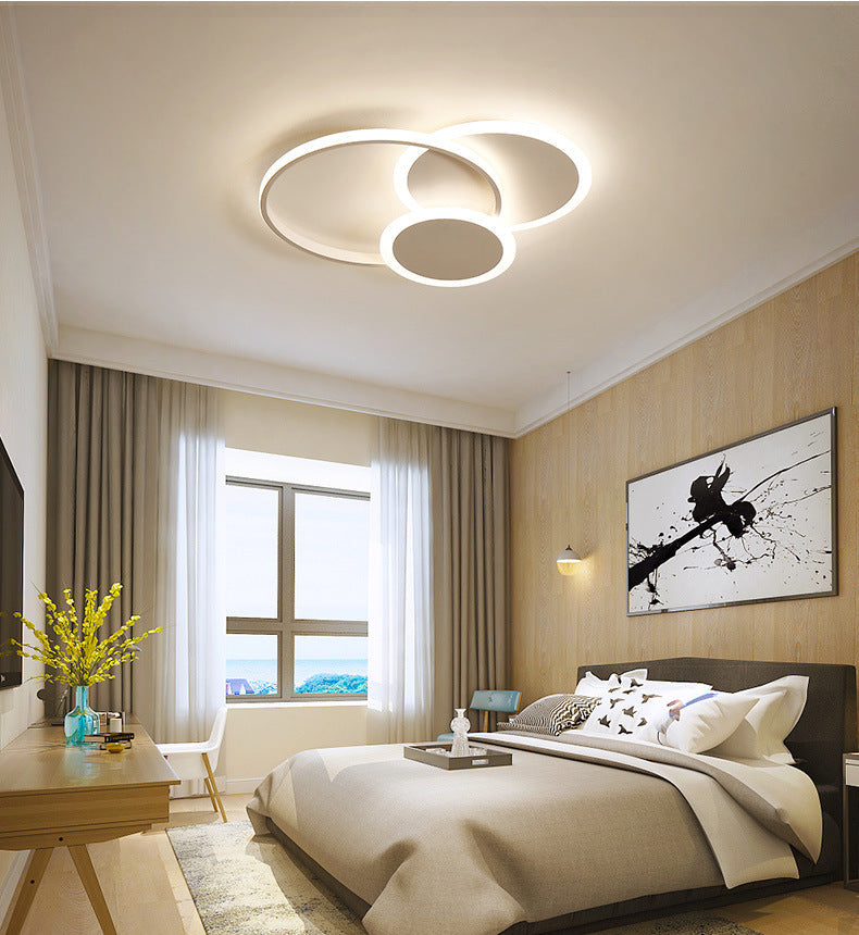 Modern Acrylic Circle Flush Mount Ceiling Light For Bedroom