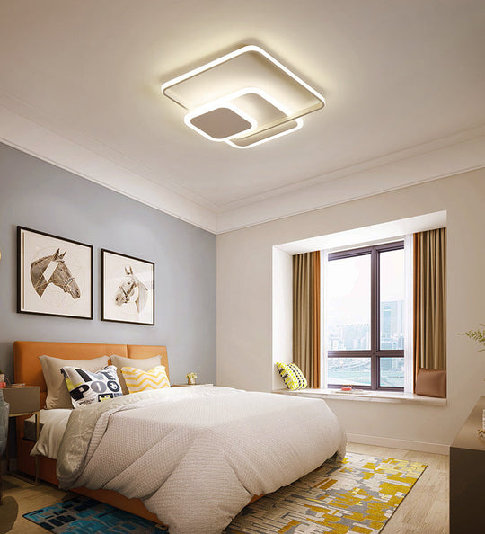 Modern Acrylic Circle Flush Mount Ceiling Light For Bedroom