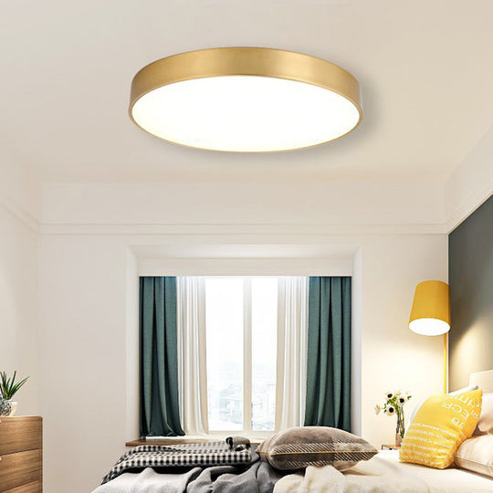 Minimalist Metal Flush Mount Ceiling Light For Bedroom