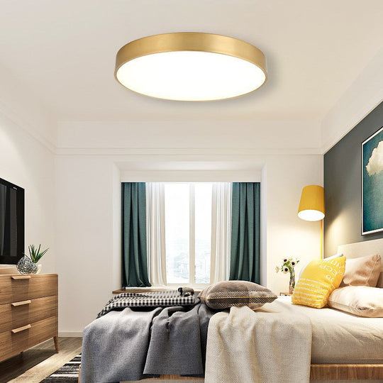 Minimalist Metal Flush Mount Ceiling Light For Bedroom