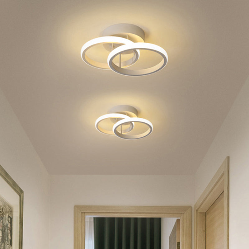 Acrylic Semi Flush Mount Light: Stylish Geometric Fixture For Hallway