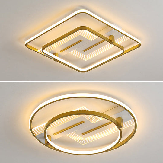 Modern Geometric Flush Mount Ceiling Light For Living Room