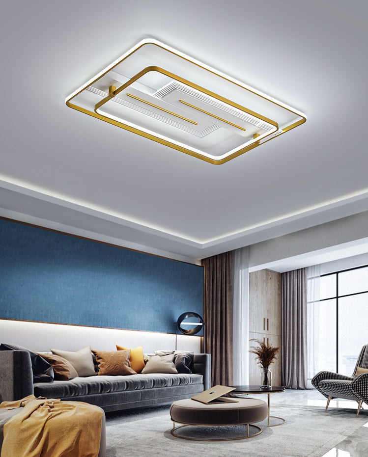 Modern Geometric Flush Mount Ceiling Light For Living Room