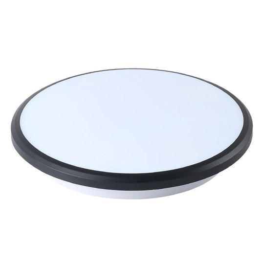 Modern Round Flush Mount Ceiling Light - Super-Thin Design 1 Acrylic Contemporary Fixture Black / 8