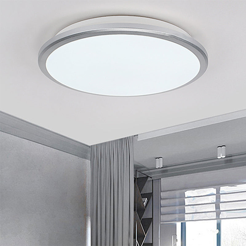 Modern Round Flush Mount Ceiling Light - Super-Thin Design 1 Acrylic Contemporary Fixture