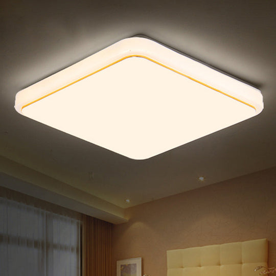 Simplicity Acrylic Ceiling Flush Mount Light For Living Room - Square Design