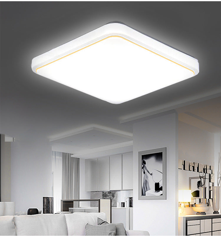 Simplicity Acrylic Ceiling Flush Mount Light For Living Room - Square Design