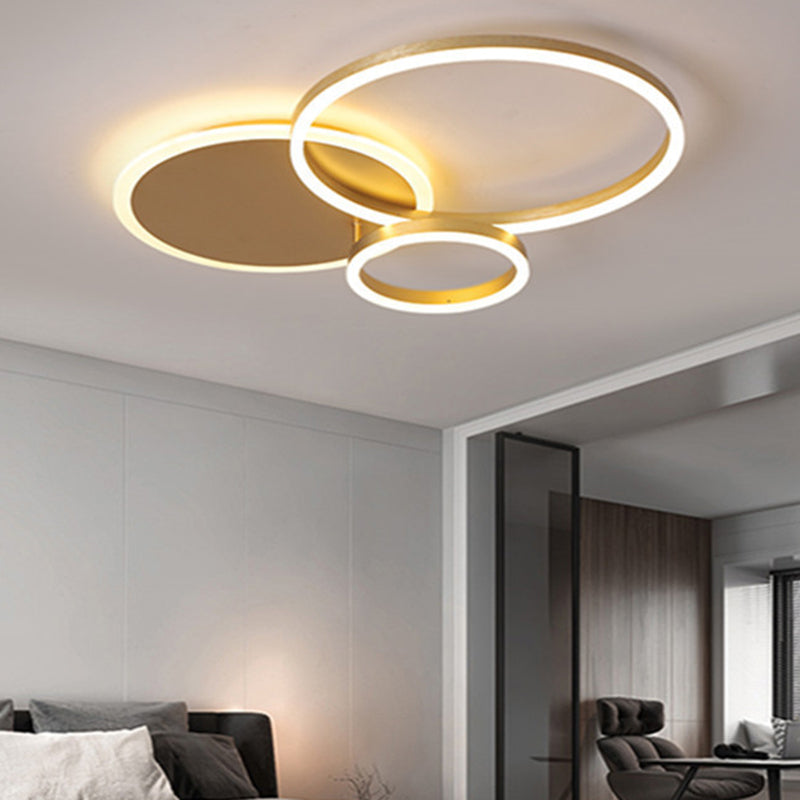 Contemporary Circle Flush Mount Ceiling Light For Living Room