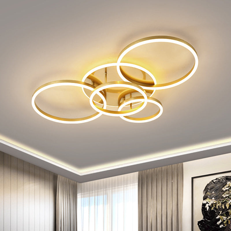 Contemporary Circle Flush Mount Ceiling Light For Living Room