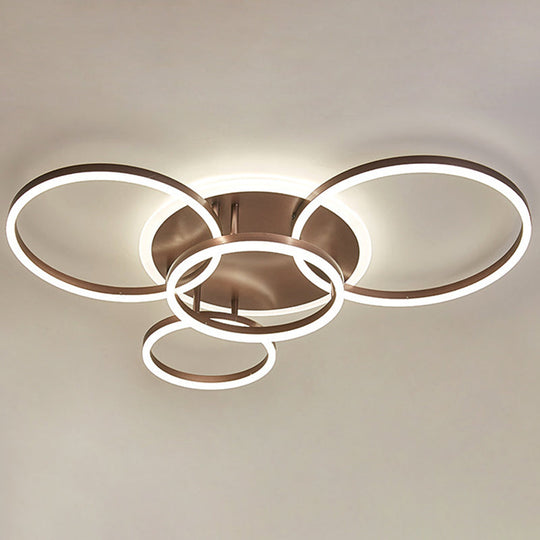 Contemporary Circle Flush Mount Ceiling Light For Living Room