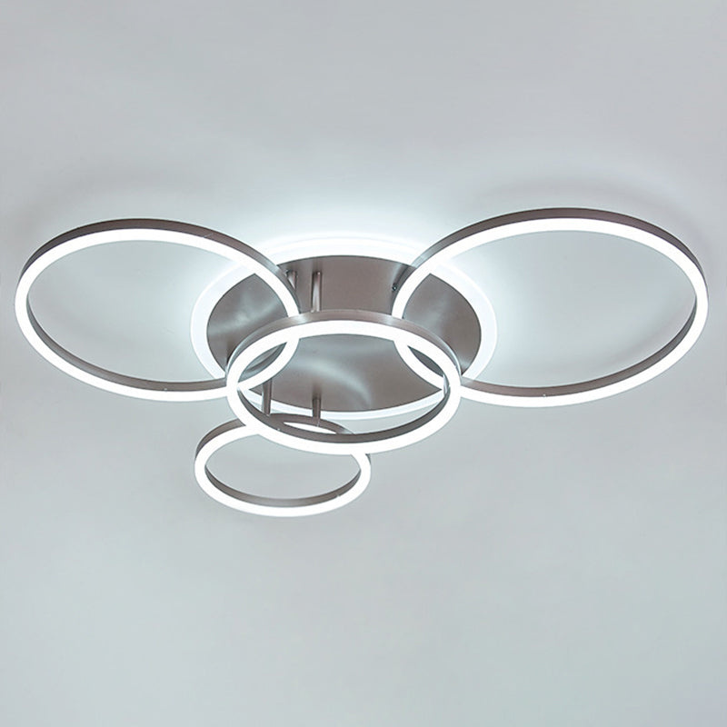 Contemporary Circle Flush Mount Ceiling Light For Living Room