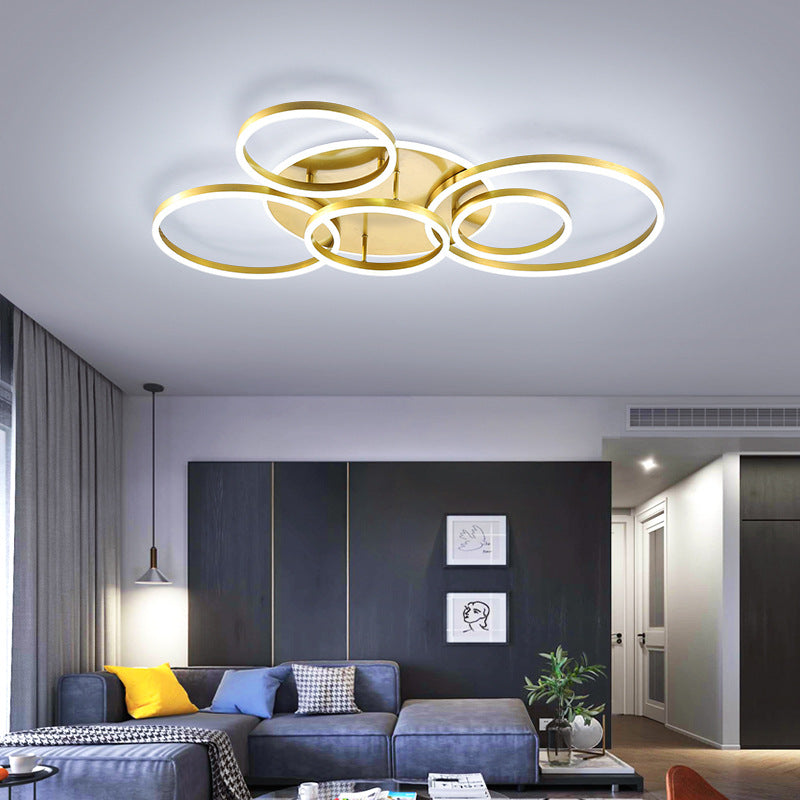 Contemporary Circle Flush Mount Ceiling Light For Living Room