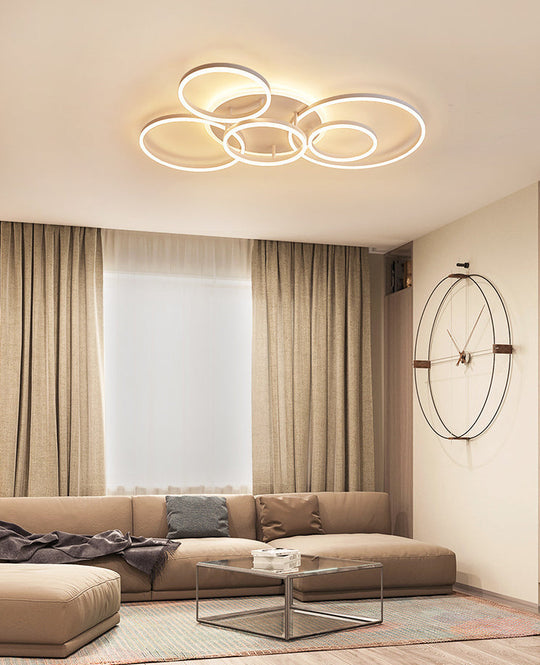 Contemporary Circle Flush Mount Ceiling Light For Living Room