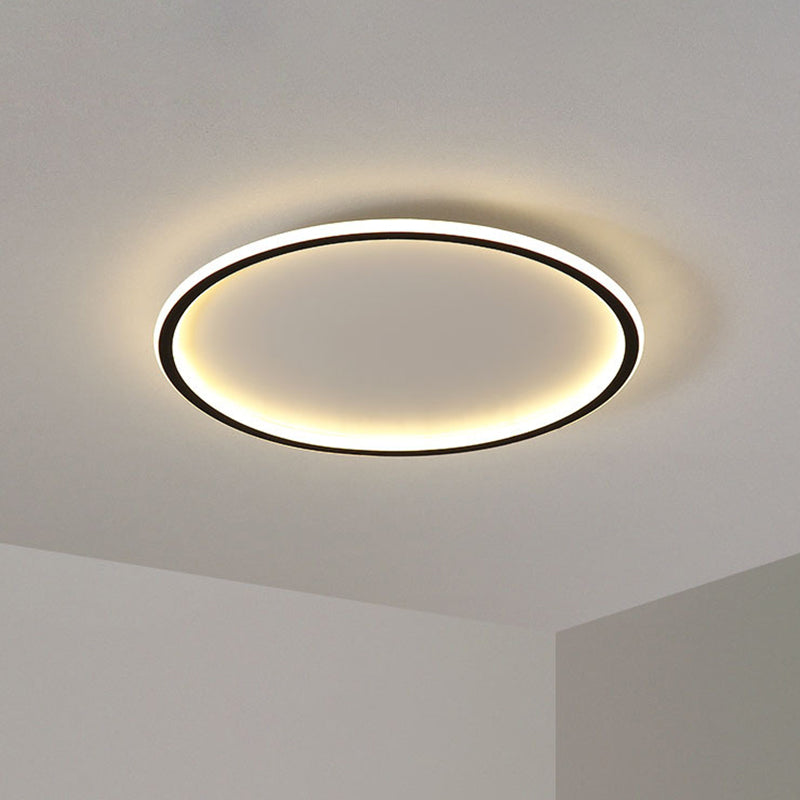 Contemporary Aluminum Flushmount Lights - Stylish Ceiling Fixture For Living Room