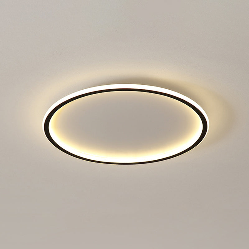 Contemporary Aluminum Flushmount Lights - Stylish Ceiling Fixture For Living Room Black / 12 White