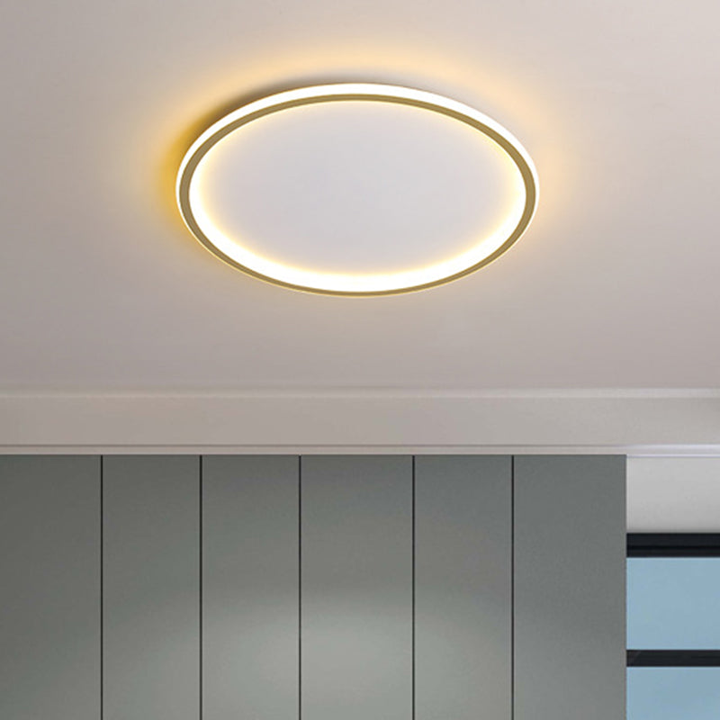 Contemporary Aluminum Flushmount Lights - Stylish Ceiling Fixture For Living Room