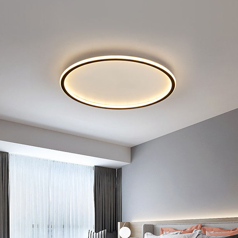 Contemporary Aluminum Flushmount Lights - Stylish Ceiling Fixture For Living Room