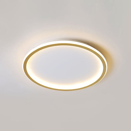 Contemporary Aluminum Flushmount Lights - Stylish Ceiling Fixture For Living Room Gold / 12 Warm