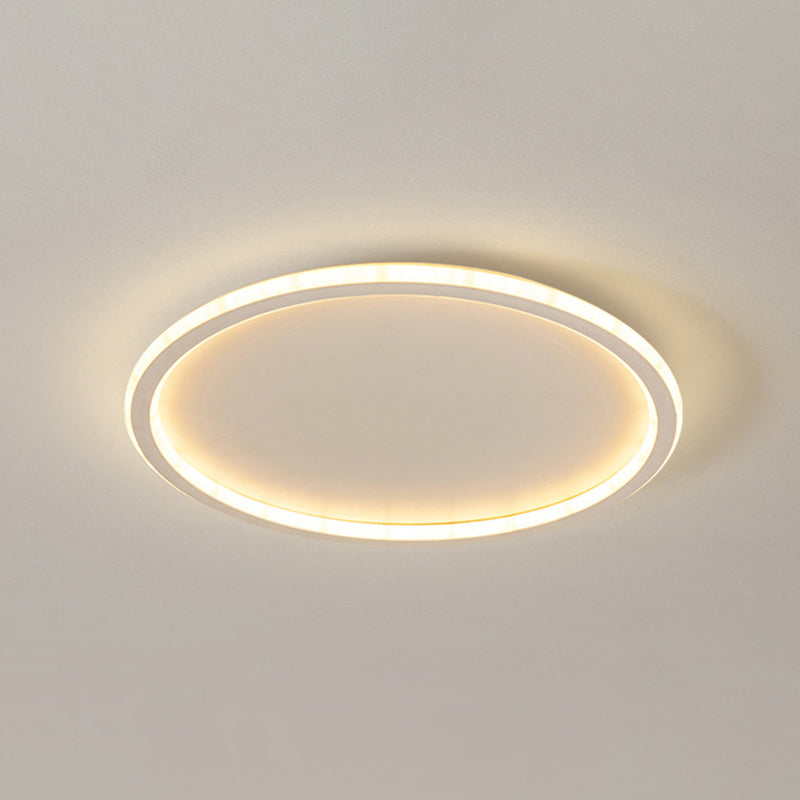 Contemporary Aluminum Flushmount Lights - Stylish Ceiling Fixture For Living Room White / 19.5 Warm