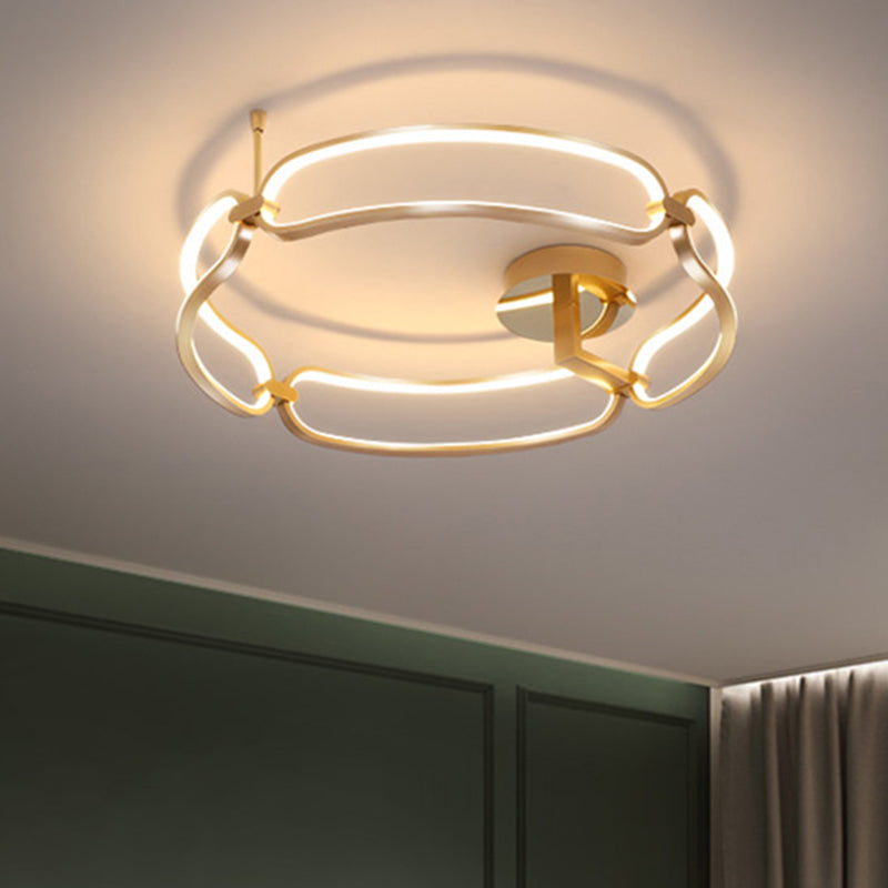 Contemporary Acrylic Ceiling Mount Chandelier - Sphere Semi Flush Lights For Living Room