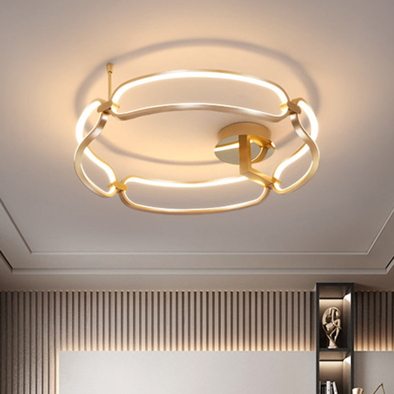 Contemporary Acrylic Ceiling Mount Chandelier - Sphere Semi Flush Lights For Living Room