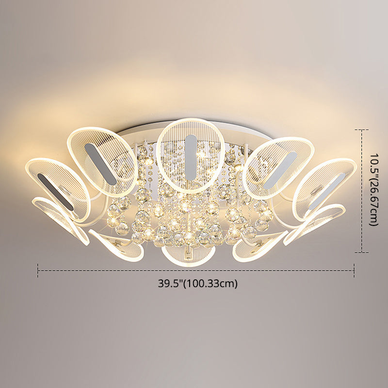 Contemporary Metal Flush Mount Ceiling Light For Bedroom