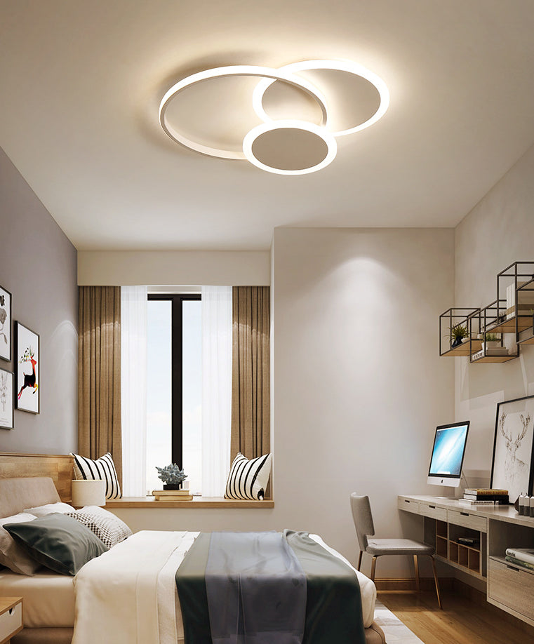 Modern Acrylic Circle Flush Mount Ceiling Light For Bedroom