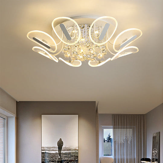 Contemporary Metal Flush Mount Ceiling Light For Bedroom