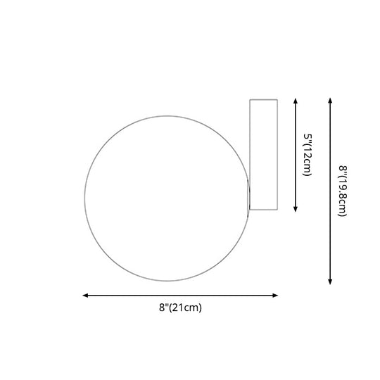 Modern Opal Glass Flush Mount With 1-Light Spherical Shade For Hallway Lighting